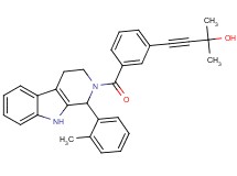 2-methyl-4-(3-{[1-(2-methylphenyl)-1,3,4,9-tetrahydro-2H-beta-carbolin-2-yl]carbonyl}phenyl)-3-butyn-2-ol