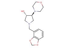 (3S*,4S*)-1-(1,3-benzodioxol-4-ylmethyl)-4-(4-morpholinyl)-3-pyrrolidinol