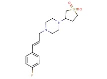 1-(1,1-dioxidotetrahydro-3-thienyl)-4-[(2E)-3-(4-fluorophenyl)prop-2-en-1-yl]piperazine