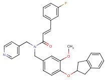 (2E)-N-[4-(2,3-dihydro-1H-inden-2-yloxy)-3-methoxybenzyl]-3-(3-fluorophenyl)-N-(4-pyridinylmethyl)acrylamide