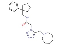 2-[5-(1-azepanylmethyl)-1H-tetrazol-1-yl]-N-[(1-phenylcyclopentyl)methyl]acetamide