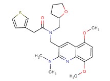 N-{[2-(dimethylamino)-5,8-dimethoxy-3-quinolinyl]methyl}-N-(tetrahydro-2-furanylmethyl)-2-(3-thienyl)acetamide