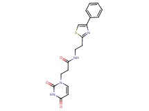 3-(2,4-dioxo-3,4-dihydropyrimidin-1(2H)-yl)-N-[2-(4-phenyl-1,3-thiazol-2-yl)ethyl]propanamide