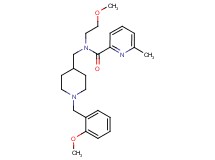 N-{[1-(2-methoxybenzyl)-4-piperidinyl]methyl}-N-(2-methoxyethyl)-6-methyl-2-pyridinecarboxamide