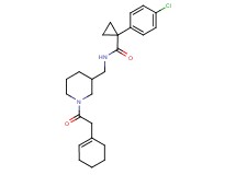 1-(4-chlorophenyl)-N-{[1-(1-cyclohexen-1-ylacetyl)-3-piperidinyl]methyl}cyclopropanecarboxamide