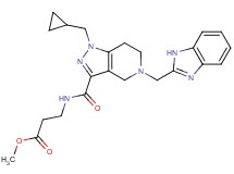 methyl N-{[5-(1H-benzimidazol-2-ylmethyl)-1-(cyclopropylmethyl)-4,5,6,7-tetrahydro-1H-pyrazolo[4,3-c]pyridin-3-yl]carbonyl}-beta-alaninate