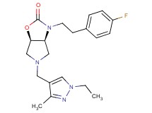 (3aS*,6aR*)-5-[(1-ethyl-3-methyl-1H-pyrazol-4-yl)methyl]-3-[2-(4-fluorophenyl)ethyl]hexahydro-2H-pyrrolo[3,4-d][1,3]oxazol-2-one