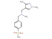 1-(1,3-dimethyl-1H-pyrazol-4-yl)-N-methyl-N-[4-(methylsulfonyl)benzyl]methanamine