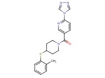 5-({4-[(2-methylphenyl)thio]piperidin-1-yl}carbonyl)-2-(4H-1,2,4-triazol-4-yl)pyridine