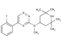 5-(2-fluorophenyl)-N-methyl-N-(2,2,6,6-tetramethyl-4-piperidinyl)-1,2,4-triazin-3-amine