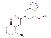 N-(2-methoxyethyl)-2-(1-methyl-3-oxo-2-piperazinyl)-N-(1,3-thiazol-2-ylmethyl)acetamide