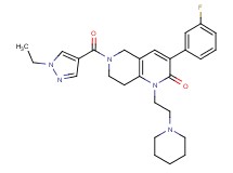 6-[(1-ethyl-1H-pyrazol-4-yl)carbonyl]-3-(3-fluorophenyl)-1-[2-(1-piperidinyl)ethyl]-5,6,7,8-tetrahydro-1,6-naphthyridin-2(1H)-one