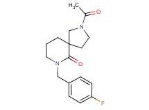 2-acetyl-7-(4-fluorobenzyl)-2,7-diazaspiro[4.5]decan-6-one