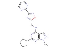 6-cyclopentyl-1-methyl-N-{[3-(2-pyrimidinyl)-1,2,4-oxadiazol-5-yl]methyl}-1H-pyrazolo[3,4-d]pyrimidin-4-amine