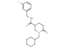 1-(cyclohexylmethyl)-N-(3-fluorobenzyl)-6-oxo-3-piperidinecarboxamide
