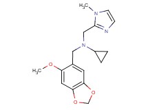 N-[(6-methoxy-1,3-benzodioxol-5-yl)methyl]-N-[(1-methyl-1H-imidazol-2-yl)methyl]cyclopropanamine