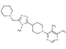 4,5-dimethyl-6-{4-[4-methyl-5-(piperidin-1-ylmethyl)-4H-1,2,4-triazol-3-yl]piperidin-1-yl}pyrimidine