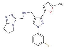 (6,7-dihydro-5H-pyrrolo[2,1-c][1,2,4]triazol-3-ylmethyl){[1-(3-fluorophenyl)-3-(5-methyl-2-furyl)-1H-pyrazol-4-yl]methyl}amine