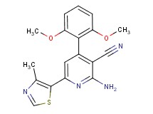 2-amino-4-(2,6-dimethoxyphenyl)-6-(4-methyl-1,3-thiazol-5-yl)nicotinonitrile