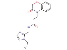 N-[(1-ethyl-1H-imidazol-2-yl)methyl]-3-(3-oxo-2,3-dihydro-4H-1,4-benzoxazin-4-yl)propanamide trifluoroacetate