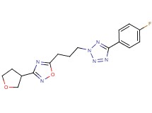 5-(4-fluorophenyl)-2-{3-[3-(tetrahydrofuran-3-yl)-1,2,4-oxadiazol-5-yl]propyl}-2H-tetrazole