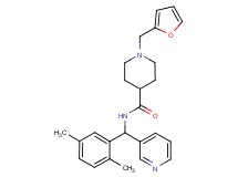 N-[(2,5-dimethylphenyl)(3-pyridinyl)methyl]-1-(2-furylmethyl)-4-piperidinecarboxamide