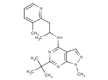 6-tert-butyl-1-methyl-N-[1-methyl-2-(3-methyl-2-pyridinyl)ethyl]-1H-pyrazolo[3,4-d]pyrimidin-4-amine