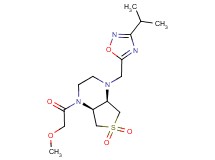(4aS*,7aR*)-1-[(3-isopropyl-1,2,4-oxadiazol-5-yl)methyl]-4-(methoxyacetyl)octahydrothieno[3,4-b]pyrazine 6,6-dioxide