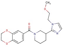 1-(2,3-dihydro-1,4-benzodioxin-6-ylcarbonyl)-3-[1-(2-methoxyethyl)-1H-imidazol-2-yl]piperidine