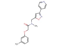 N-methyl-2-(3-methylphenoxy)-N-{[3-(4-pyridinyl)-5-isoxazolyl]methyl}acetamide