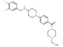 N-(3,4-difluorobenzyl)-1-{4-[(4-ethyl-1-piperazinyl)carbonyl]phenyl}-4-piperidinamine