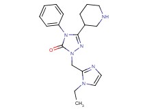 2-[(1-ethyl-1H-imidazol-2-yl)methyl]-4-phenyl-5-(3-piperidinyl)-2,4-dihydro-3H-1,2,4-triazol-3-one