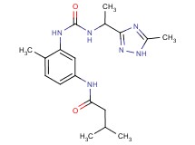 3-methyl-N-{4-methyl-3-[({[1-(5-methyl-1H-1,2,4-triazol-3-yl)ethyl]amino}carbonyl)amino]phenyl}butanamide