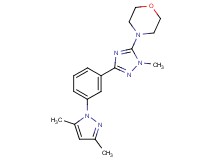 4-{3-[3-(3,5-dimethyl-1H-pyrazol-1-yl)phenyl]-1-methyl-1H-1,2,4-triazol-5-yl}morpholine