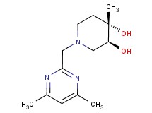 (3S*,4S*)-1-[(4,6-dimethylpyrimidin-2-yl)methyl]-4-methylpiperidine-3,4-diol