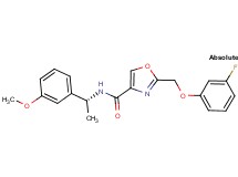 2-[(3-fluorophenoxy)methyl]-N-[(1R)-1-(3-methoxyphenyl)ethyl]-1,3-oxazole-4-carboxamide