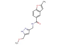 N-{[5-(methoxymethyl)-1H-pyrazol-3-yl]methyl}-2-methyl-1-benzofuran-5-carboxamide