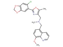 1-[2-(6-chloro-1,3-benzodioxol-5-yl)-5-methyl-1,3-oxazol-4-yl]-N-[(8-methoxy-5-quinolinyl)methyl]-N-methylmethanamine