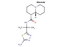 (1R,9aR)-N-[1-(5-amino-1,3,4-thiadiazol-2-yl)-1-methylethyl]octahydro-2H-quinolizine-1-carboxamide