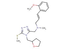 (2E)-3-(2-methoxyphenyl)-N-methyl-N-{[5-(methylthio)-4-(tetrahydro-2-furanylmethyl)-4H-1,2,4-triazol-3-yl]methyl}-2-propen-1-amine