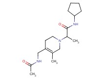 2-[4-[(acetylamino)methyl]-5-methyl-3,6-dihydropyridin-1(2H)-yl]-N-cyclopentylpropanamide