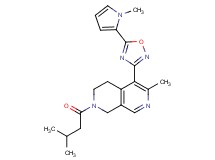 6-methyl-2-(3-methylbutanoyl)-5-[5-(1-methyl-1H-pyrrol-2-yl)-1,2,4-oxadiazol-3-yl]-1,2,3,4-tetrahydro-2,7-naphthyridine