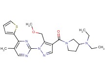 N,N-diethyl-1-({5-(methoxymethyl)-1-[5-methyl-4-(2-thienyl)-2-pyrimidinyl]-1H-pyrazol-4-yl}carbonyl)-3-pyrrolidinamine