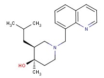 (3S*,4R*)-3-isobutyl-4-methyl-1-(quinolin-8-ylmethyl)piperidin-4-ol