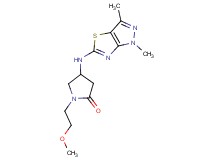 4-[(1,3-dimethyl-1H-pyrazolo[3,4-d][1,3]thiazol-5-yl)amino]-1-(2-methoxyethyl)pyrrolidin-2-one