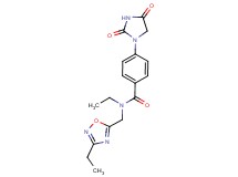 4-(2,4-dioxo-1-imidazolidinyl)-N-ethyl-N-[(3-ethyl-1,2,4-oxadiazol-5-yl)methyl]benzamide
