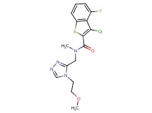 3-chloro-4-fluoro-N-{[4-(2-methoxyethyl)-4H-1,2,4-triazol-3-yl]methyl}-N-methyl-1-benzothiophene-2-carboxamide
