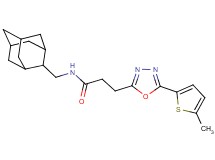 N-(2-adamantylmethyl)-3-[5-(5-methyl-2-thienyl)-1,3,4-oxadiazol-2-yl]propanamide