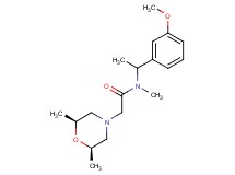 2-[(2R*,6S*)-2,6-dimethylmorpholin-4-yl]-N-[1-(3-methoxyphenyl)ethyl]-N-methylacetamide