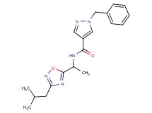 1-benzyl-N-[1-(3-isobutyl-1,2,4-oxadiazol-5-yl)ethyl]-1H-pyrazole-4-carboxamide